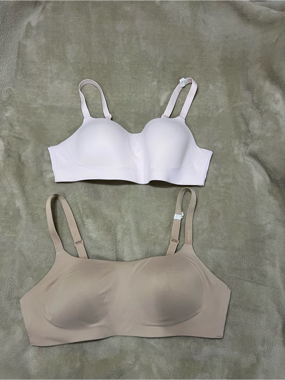 aerie Seamless Wireless Bras — Light Pink & Nude Duo